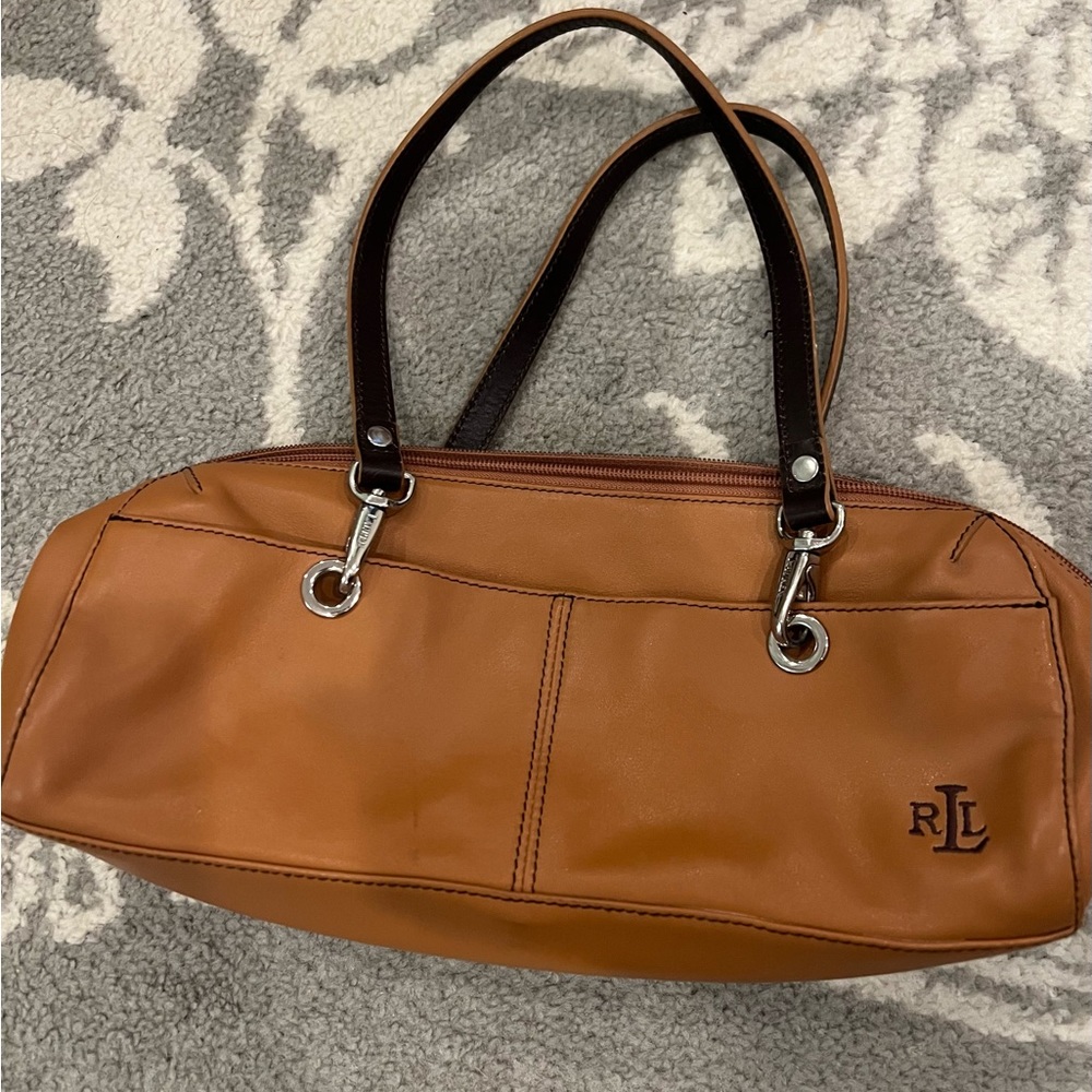 Ralph Lauren leather shoulder bag.
